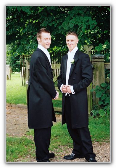 Cousins Richard and Matt at Richards Wedding 05